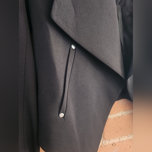 💜 Cropped Blazer Draped Open Front size 4 H&M - Picture 3 of 6